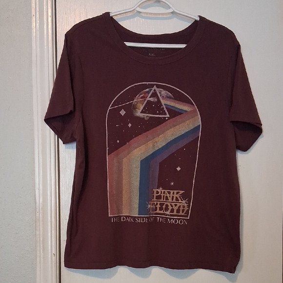 Pink Floyd Concert Tour Maroon Dark Side Unisex Graphic Tee Sz XXL - Picture 1 of 5